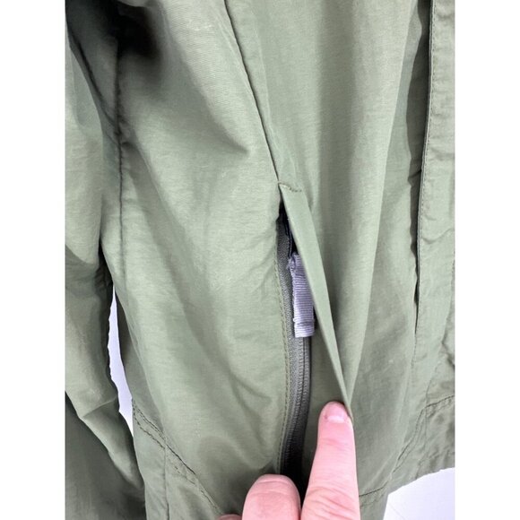 Eddie Bauer Nylon Mountain Parka Olive Green Embroidered Logo 90s Size XL - Picture 6 of 15